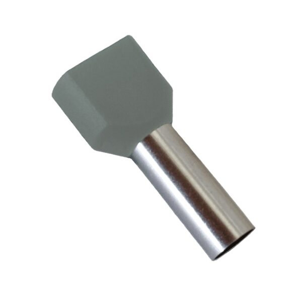 TERMINALE GRIGIO ISOLATO TE2510 conduttore 2x2.5 mm²