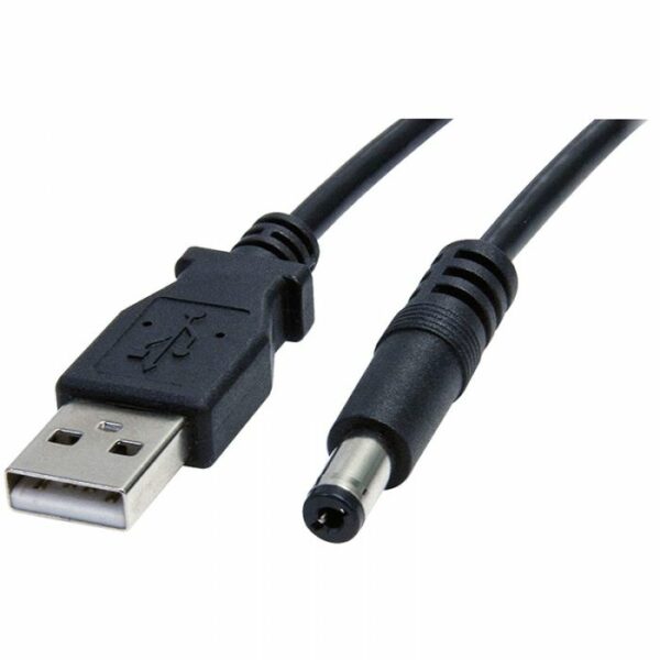 CAVO USB ALIMENTAZIONE DC 5,5x2,1mm 1,5M