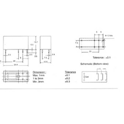 Relè single pole,12v - 16a,250