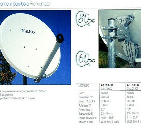 AS65FCC CLICK CLACK PARABOLA OFFSET 65 
CM. IN ACCIAIO PREMONTATA (IMB. SING.)