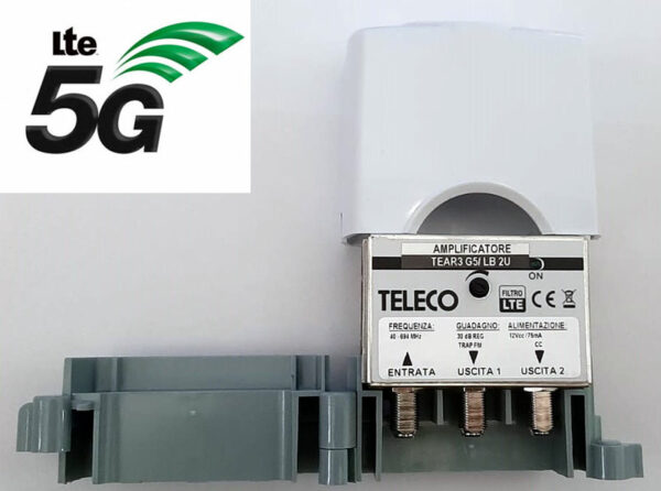 TEAR3 G5/LB 2U AMPLIFICATORE DA PALO 1 ING 2 USC 20dB con LED Vcc